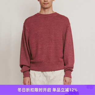天然蚕丝褪色加工套头针织衫 DIGAWEL sweater silk Stonewashed