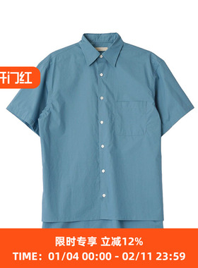 YOKE BOXY REGULAR COLLAR SHIRT S/S 高支棉经典款短袖衬衫