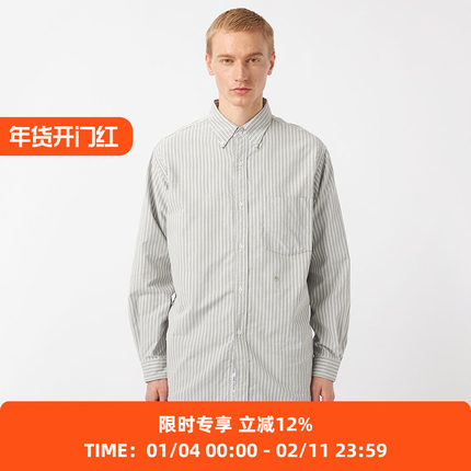 nanamica Button Down Stripe Wind Shirt 纽扣领经典款条纹衬衫