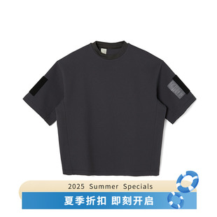 SHIRT SIDE 軍事系列華夫格短袖 圓領(lǐng)T恤 PANEL N.HOOLYWOOD