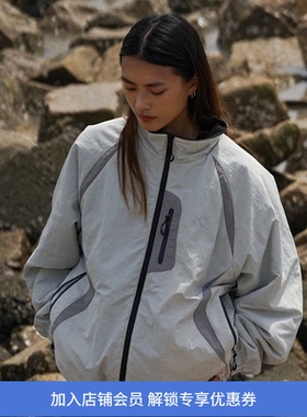 WHEELS and WIND 男女款 复古拼色双面穿抓绒棉服外套