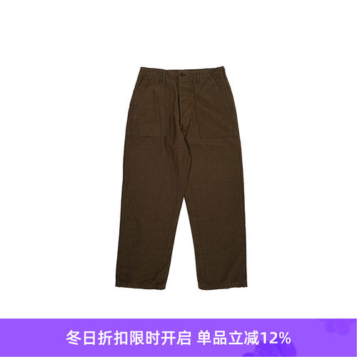 orslow COTTON LINEN MOLESKIN 日本制宽松复古棉麻工装裤