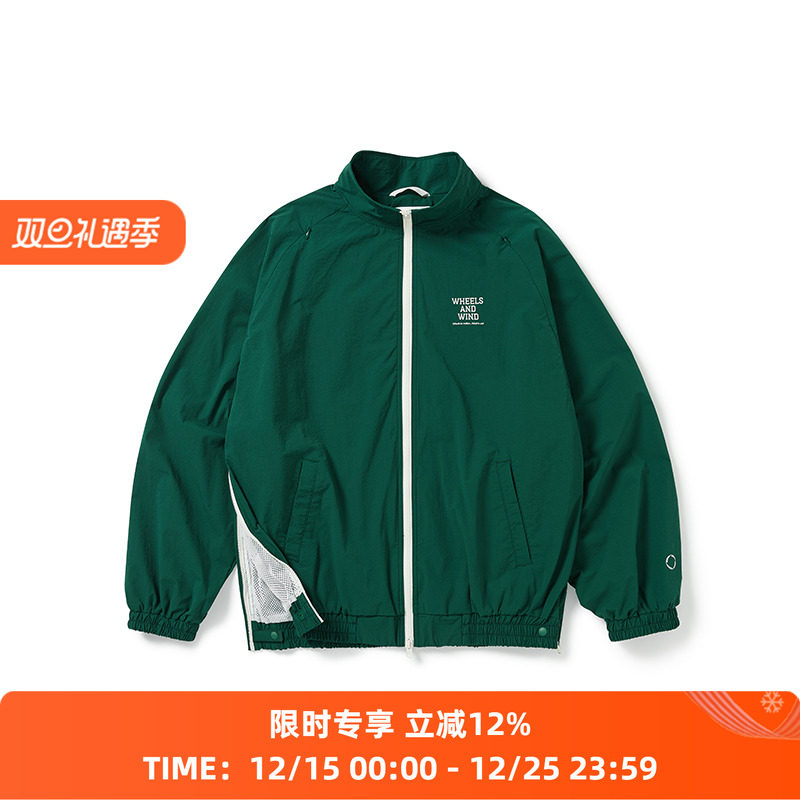 WHEELS and WIND 男女中性款防水防风伸缩性复古运动夹克外套