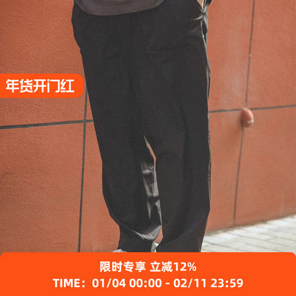 PRIMEE 黑色系列机能宽松锥形裤 CityBoy风廓形长裤