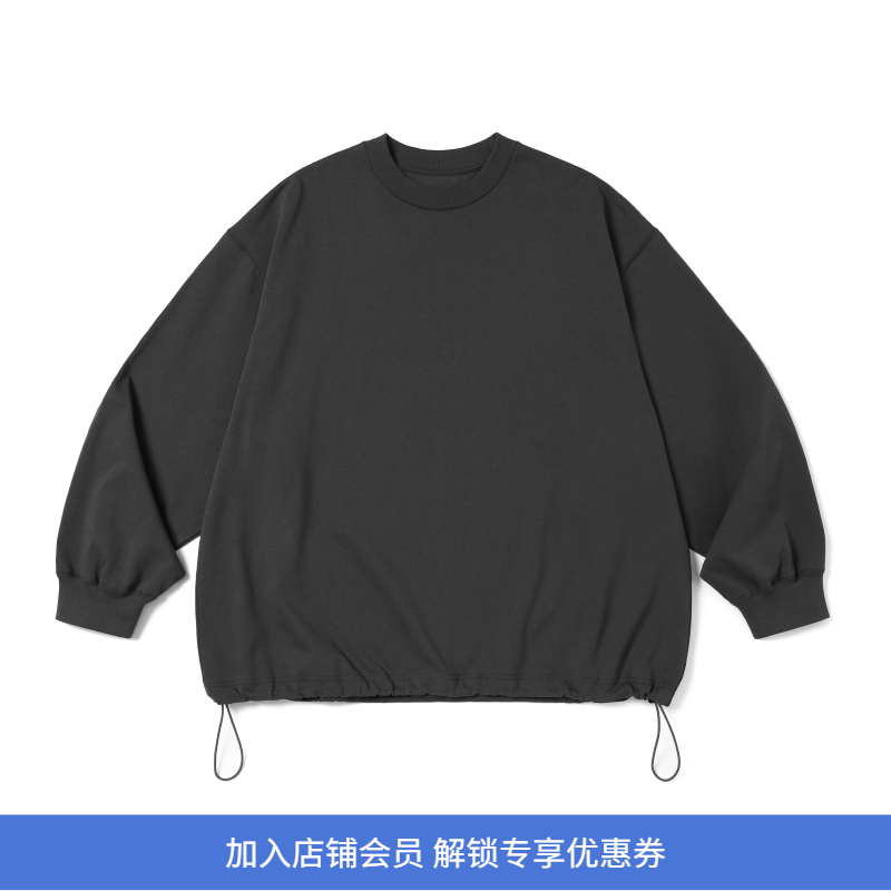 PRIMEE圆领廓形长袖T恤