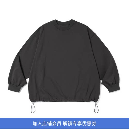 PRIMEE圆领廓形长袖T恤