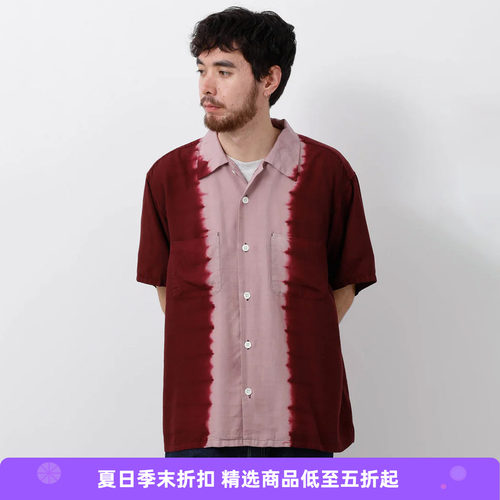 NOMA TEXTILE Hand Dye Open Collar SS 男女装职人手工染色衬衫