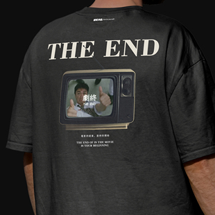 seal原创 剧终系列 320g纯棉重磅五分袖T恤