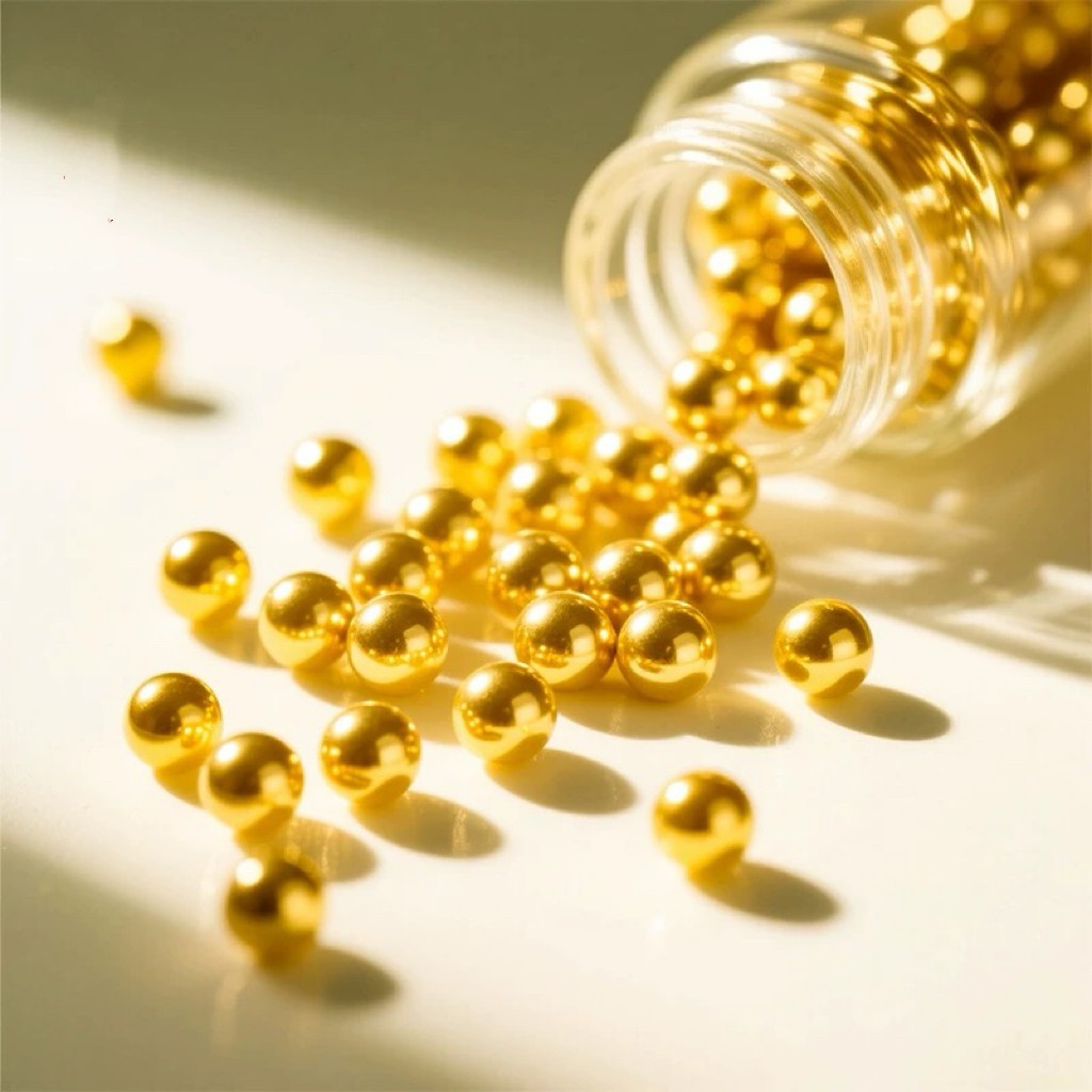 [珍金楼]水贝黄金转运珠足金999小金珠3D硬金散珠珠子diy生日礼物