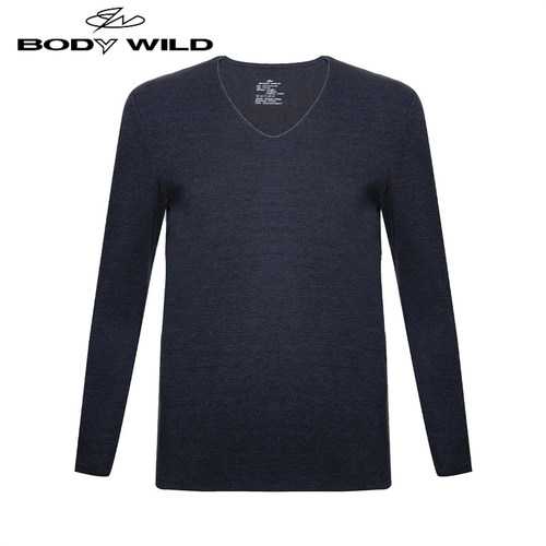 BODY WILD双层加厚保暖衣男士内衣秋衣长袖上衣冬季款ZBN72ZP2