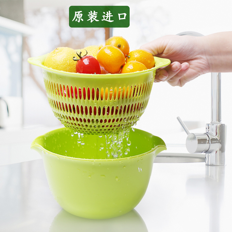 日本进口inomata塑料厨房水果篮