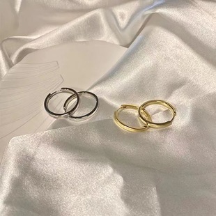 爆款 气质冷淡风金属耳环2025新款 素圈耳扣小众设计轻奢感耳饰
