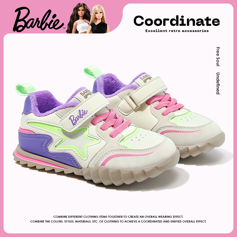 芭比童鞋女童运动鞋2025新款