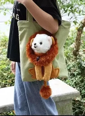 猫狗小型宠物帆布包外出手提袋可