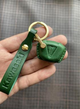 小火神摩托车真皮钥匙套KLE650异兽650Z900牛皮ninja400包