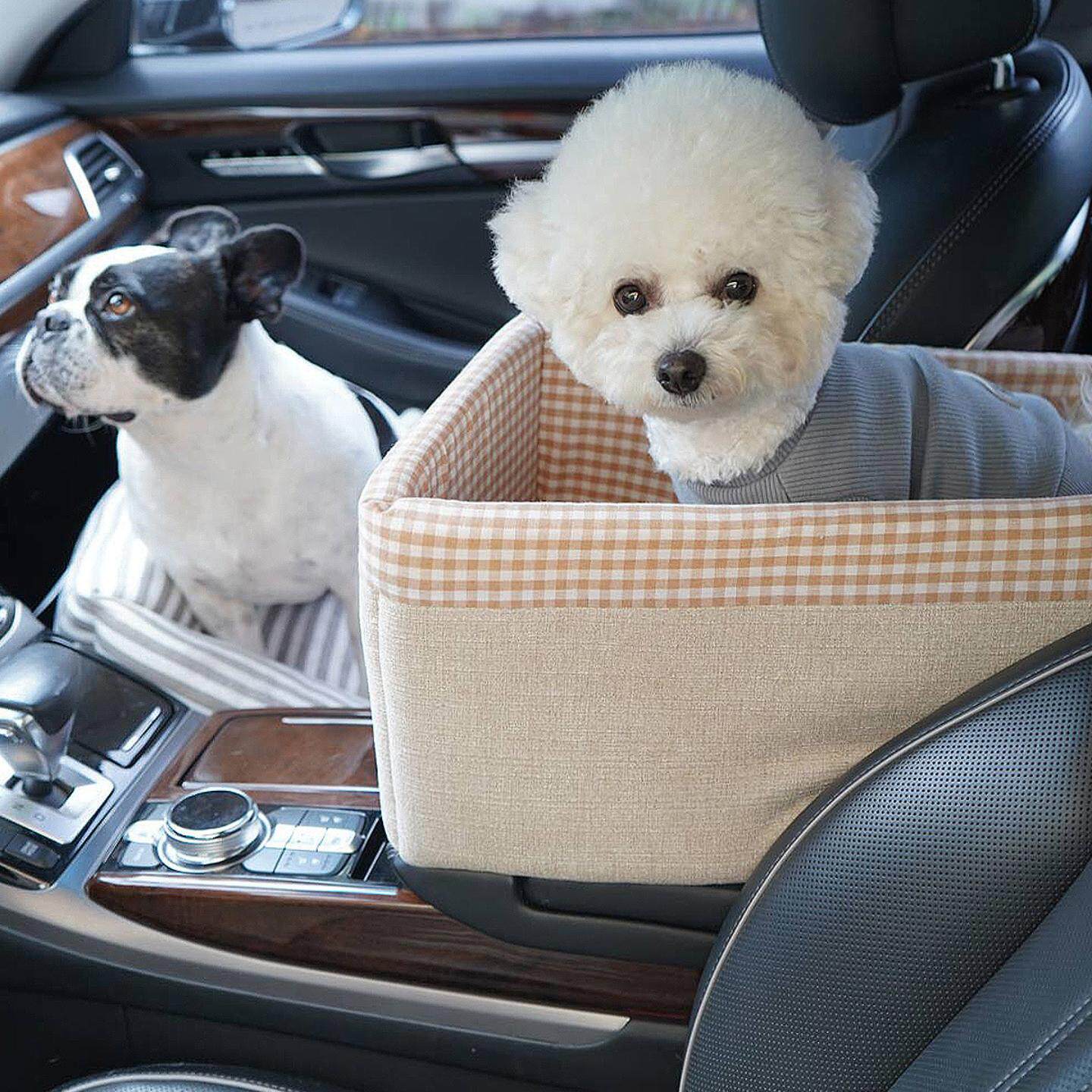 韩版方形狗窝四季车载宠物座椅中小型宠物窝家用车载猫窝