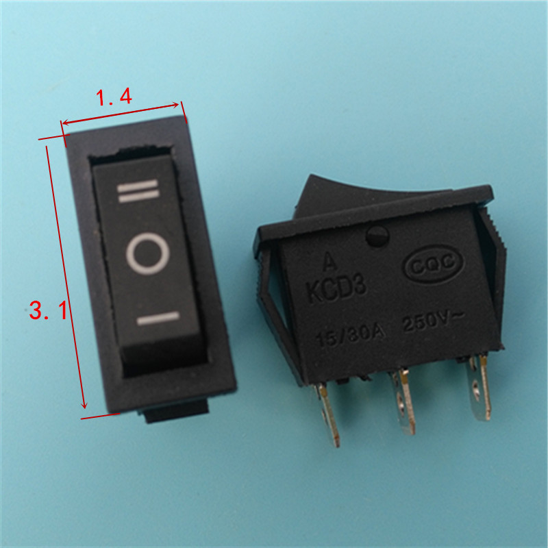 KCD3-101N KCD2 黑色船型开关 翘板开关