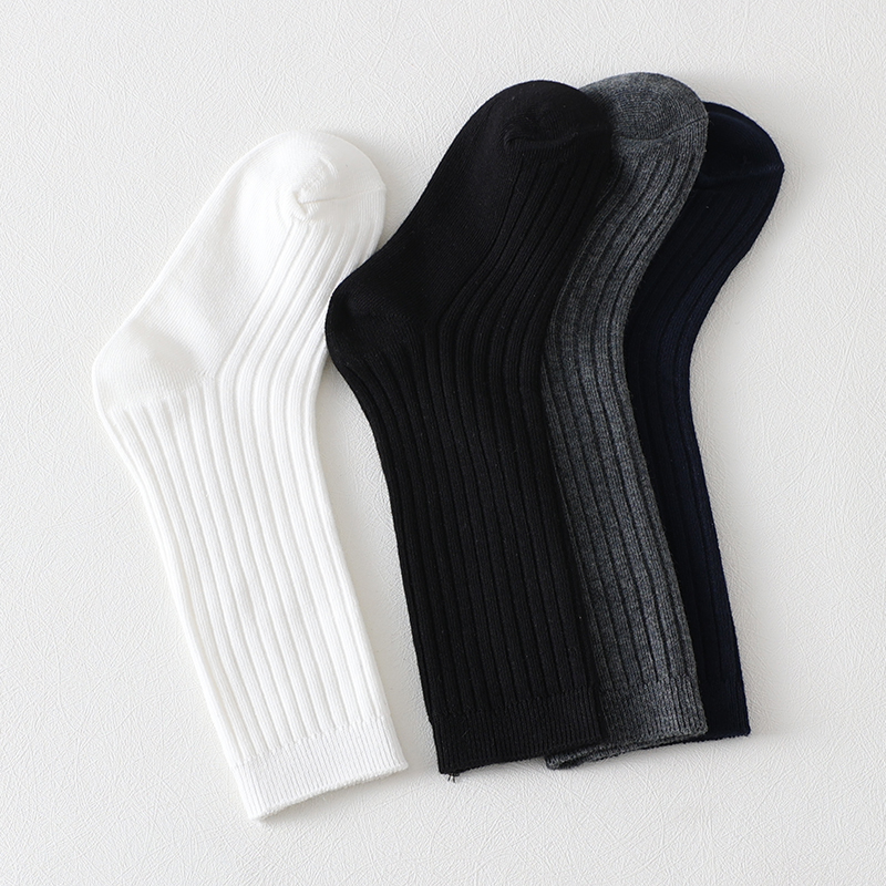 校服袜中长款四季通用双针纯棉