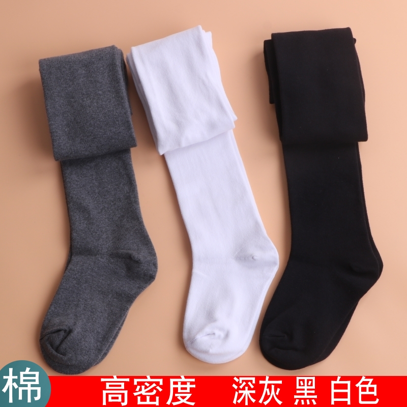 女童连裤袜春秋新款黑色学生袜子