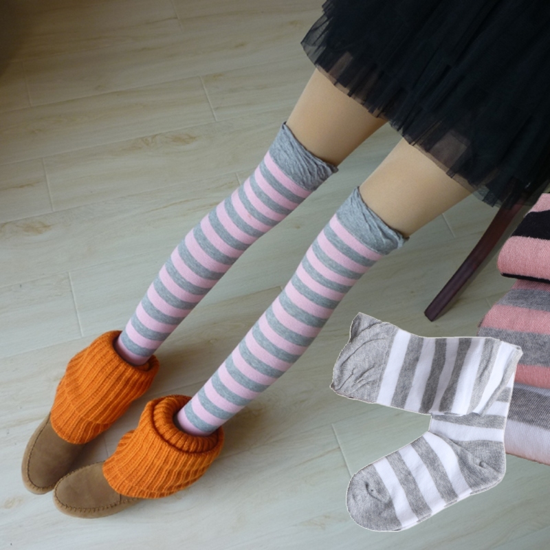 女童长筒袜过膝秋洋气花边公主高筒袜过膝盖儿童长腿袜春夏纯棉