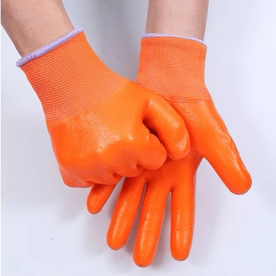 劳保涂胶耐磨全浸胶pvc满挂塑橡胶防水胶皮加厚尼龙透气工作手套