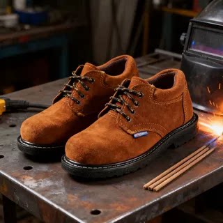 轮胎底电焊鞋耐高温钢包头防砸鞋工作鞋安全鞋加厚鞋底防护劳保鞋