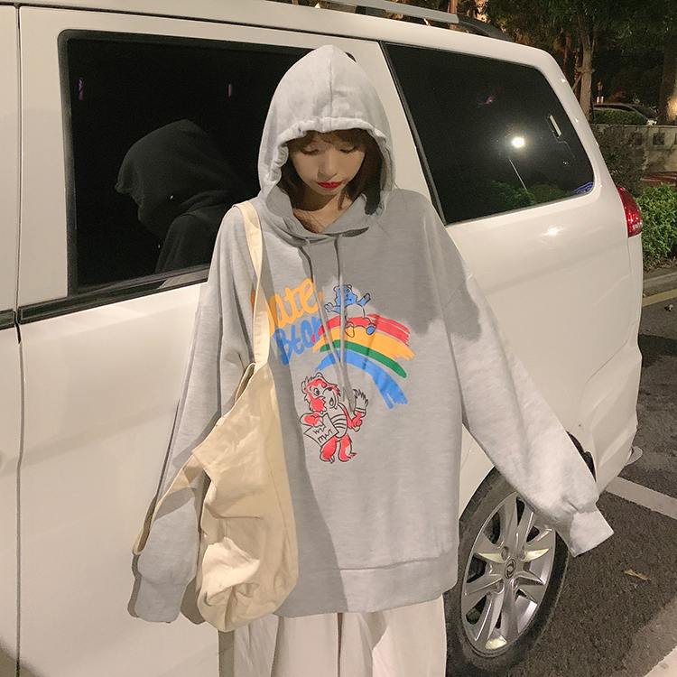 Real price shooting ~ autumn new fun cartoon printing cute hoodie with three colors