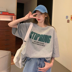 Real price real shot ~ Korean versatile new style temperament simple short sleeve T-shirt four color in