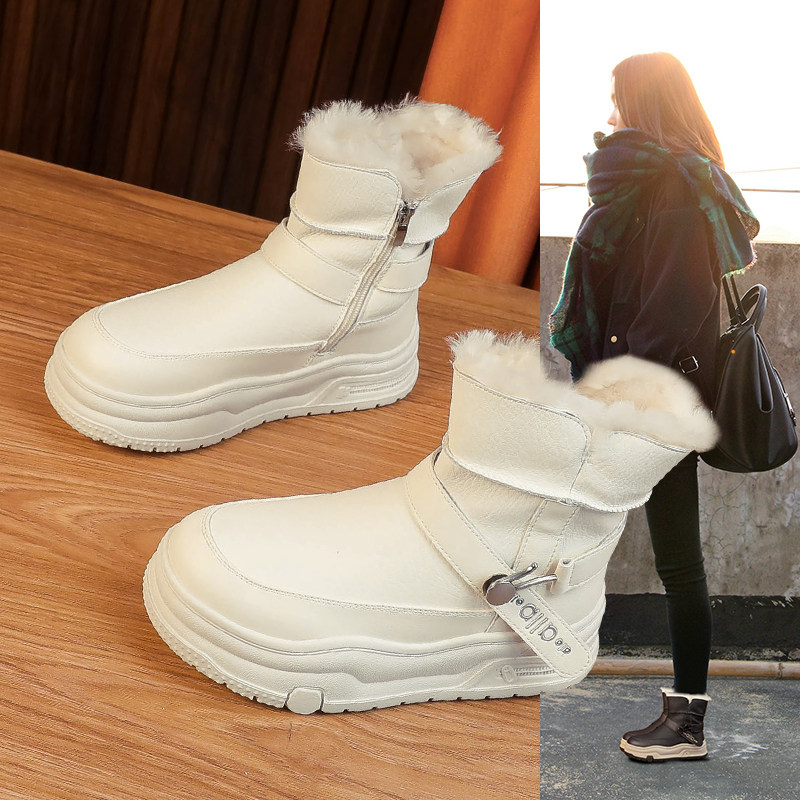 厚底雪地靴女冬季超火2026年新款加绒加厚保暖增高棉靴休闲马丁靴,女鞋,时尚雪地靴,淘宝优惠券,粉丝福利购,淘宝优惠卷