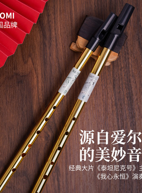NAOMI爱尔兰哨笛 美国品牌 C调D调高音直笛6孔初学竖笛