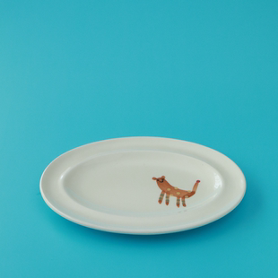 日本名古屋 MEISTER HAND 手绘卡通可爱 趣味风格 菓子甜品碟