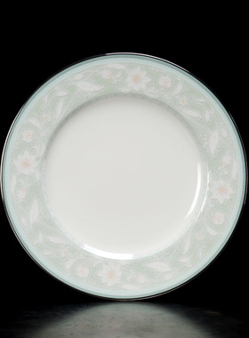 NORITAKE FAIRMONT 白色花更纱 中碟蛋糕碟餐盘 日本进口瓷器