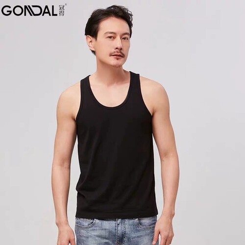 男士纯棉运动风修身夏季打底衫