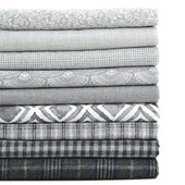 娃衣手工DIY面料 小格子浅灰千鸟格 12cm灰色系小样布组