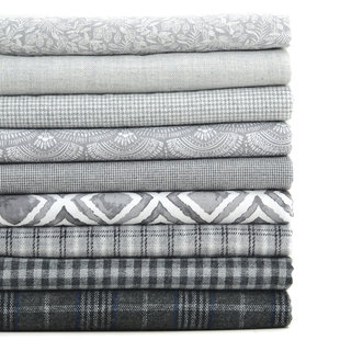 12*12cm灰色系小样布组 小格子浅灰千鸟格 娃衣手工DIY面料