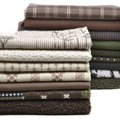 咖啡绿色系卡其色手工样布组 棕绿系娃衣DIY布料