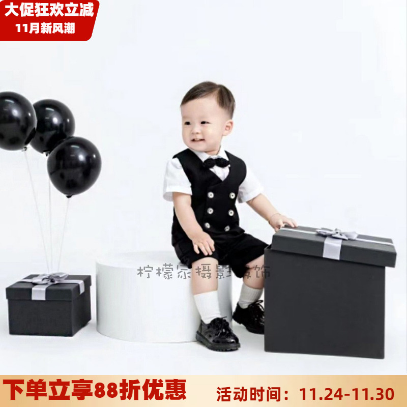 周岁儿童西装套装男童马甲礼服帅气小主持人演出服男孩婚礼花童夏