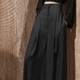 抗皱垂感秋季 长裤 凉爽裤 子黑色裤 宽松阔腿裤 子时尚 女高腰拖地甩裤
