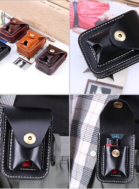 秋冬植鞣皮男士烟包小腰包复古户外休闲便携包包手工真皮挂腰包