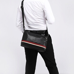 2026新款 斜挎包头层牛皮大容量男包潮 单肩包男真皮休闲多功能竖款