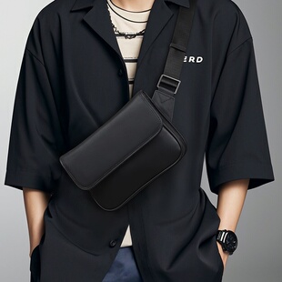 单肩包感牛皮百搭休闲男士 2026新款 简约男式 真皮男包时尚 新款