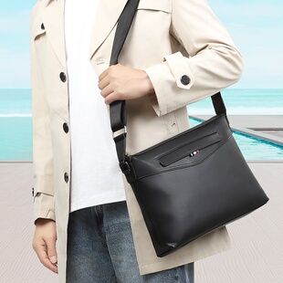 头层牛皮男士 2026新款 斜挎包时尚 真皮男包休闲大容量感男款 新款