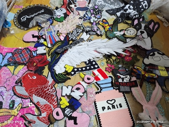 大号布贴服装刺绣贴布辅料称斤