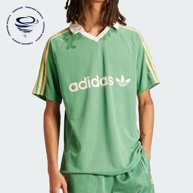 阿迪达斯男士经典足球运动球衣