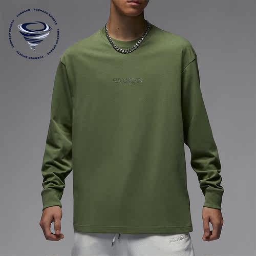 Nike/耐克正品Air Jordan男士圆领宽松运动长袖T恤FJ0703-340