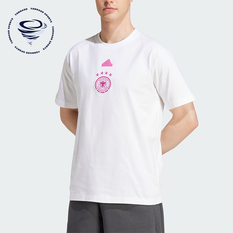 阿迪达斯男士足球休闲运动T恤