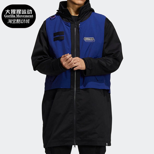 阿迪达斯三叶草男子中长款夹克