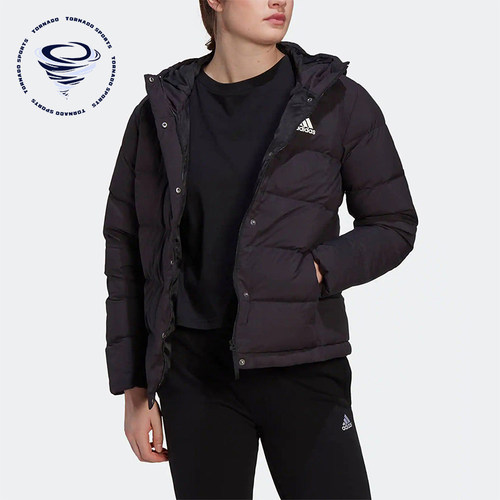 阿迪达斯女士保暖连帽运动外套