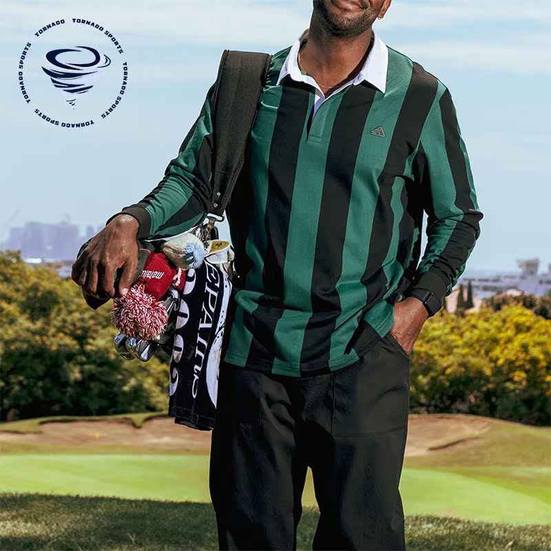 Adidas/阿迪达斯正品新款男士高尔夫运动长袖POLO衫IQ2972