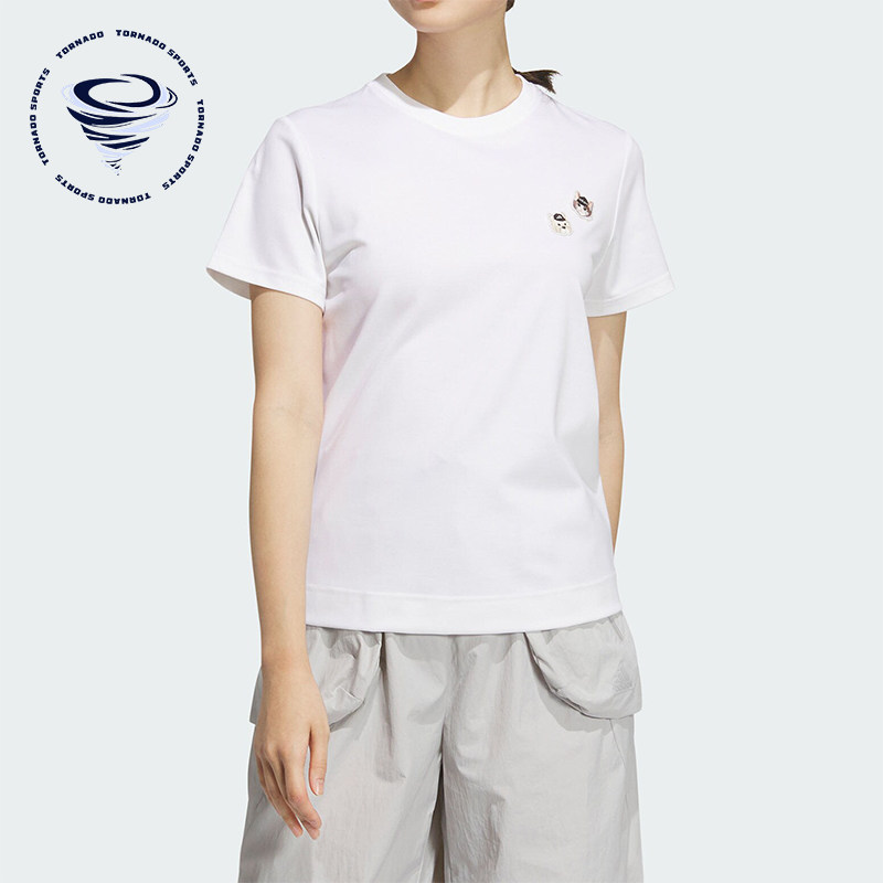 阿迪达斯女士运动休闲短袖